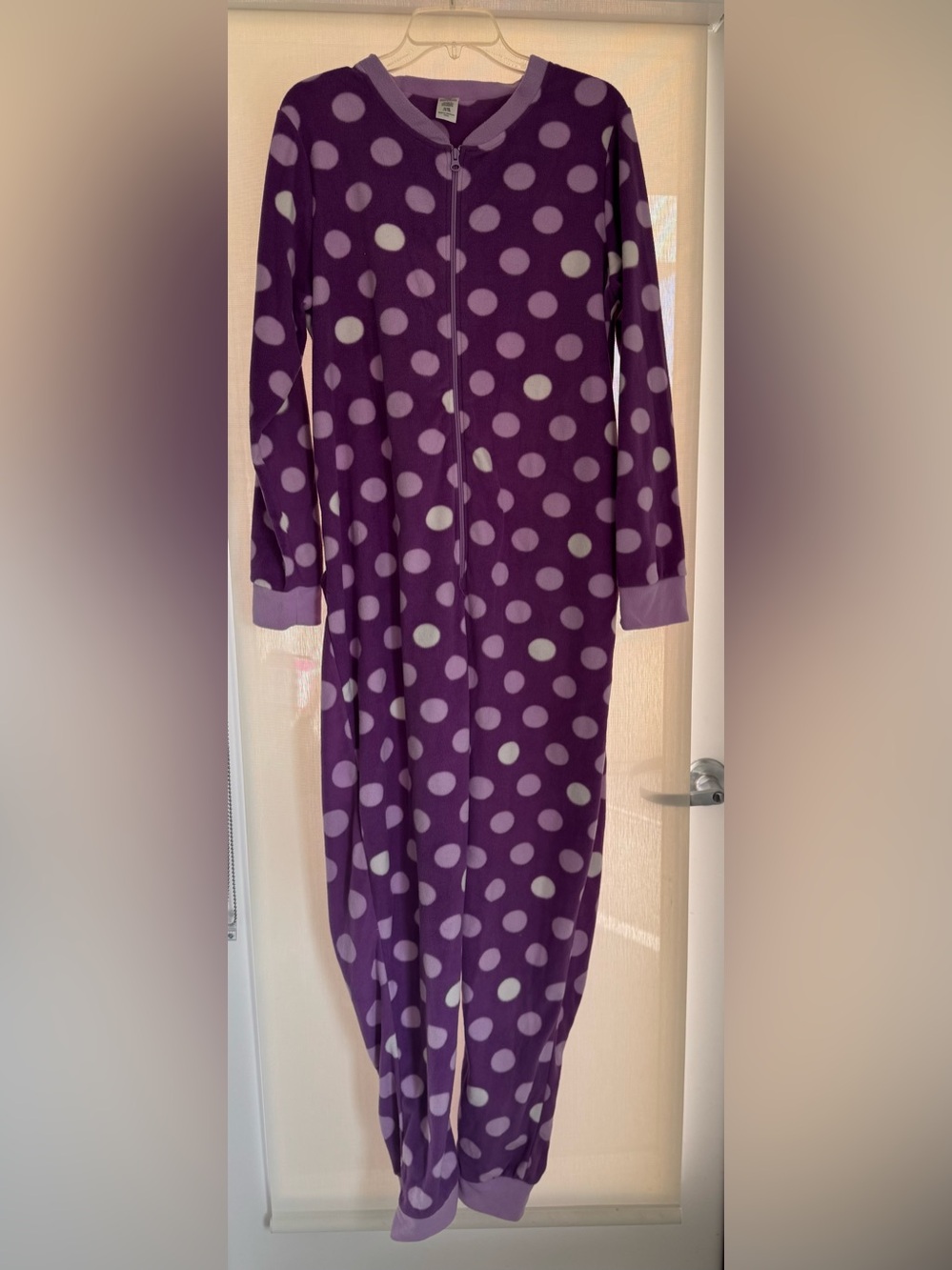 Kids purple polka dot owl onesie